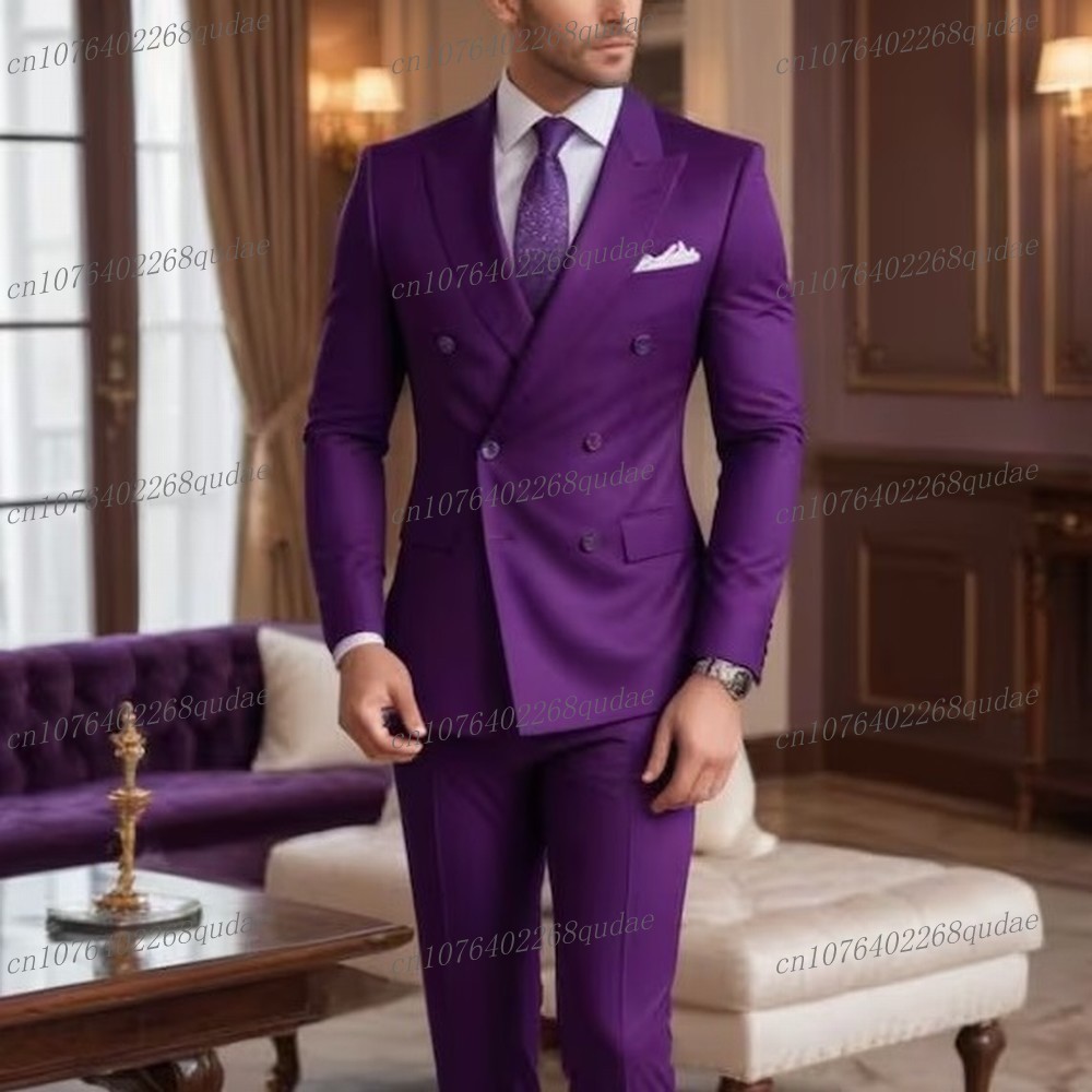 Men Formal Wear Purple - Novo Terno Masculino Roxo para Ocasiões