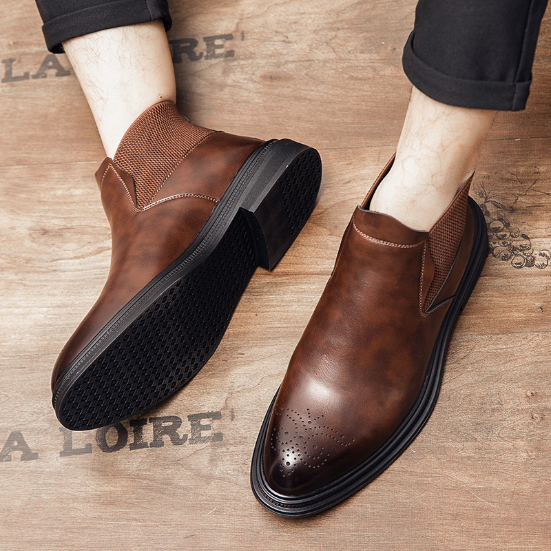 Men Formal Wear Top - Sapatos de couro de cano alto