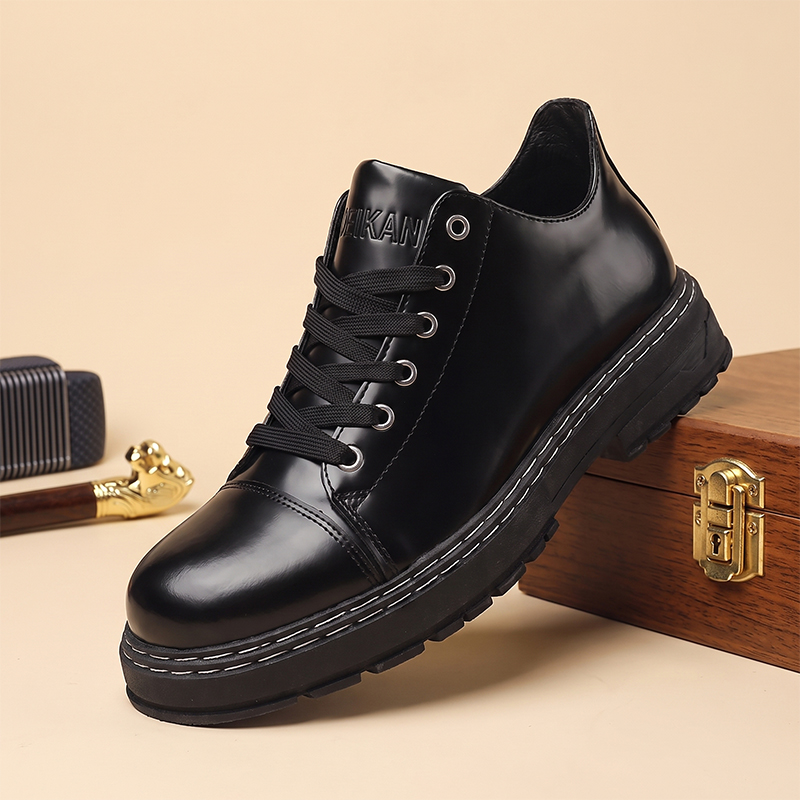 Men'S Formal Wear - Sapatos masculinos de couro preto com