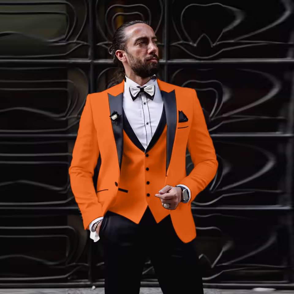 Men Formal Wear For Dinner - Terno Slim Fit Masculino de 3