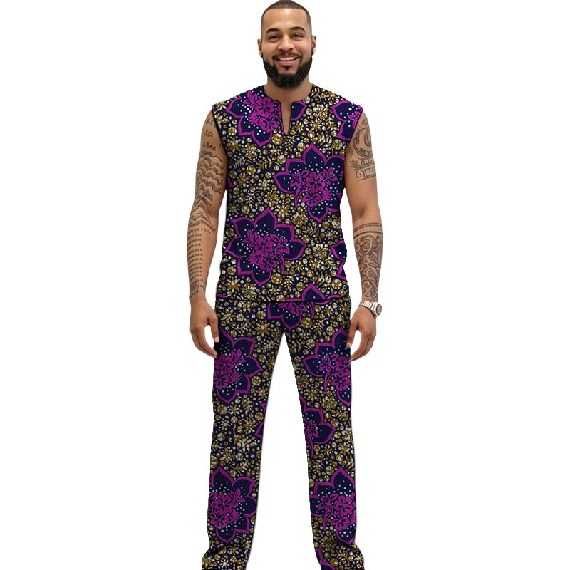 Men Formal Wear Top - Conjunto de roupa masculina Ankara com