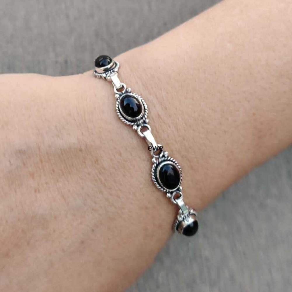 Men'S Gothic Formal Wear - Pulseiras Ajustáveis de Pedra Oval em