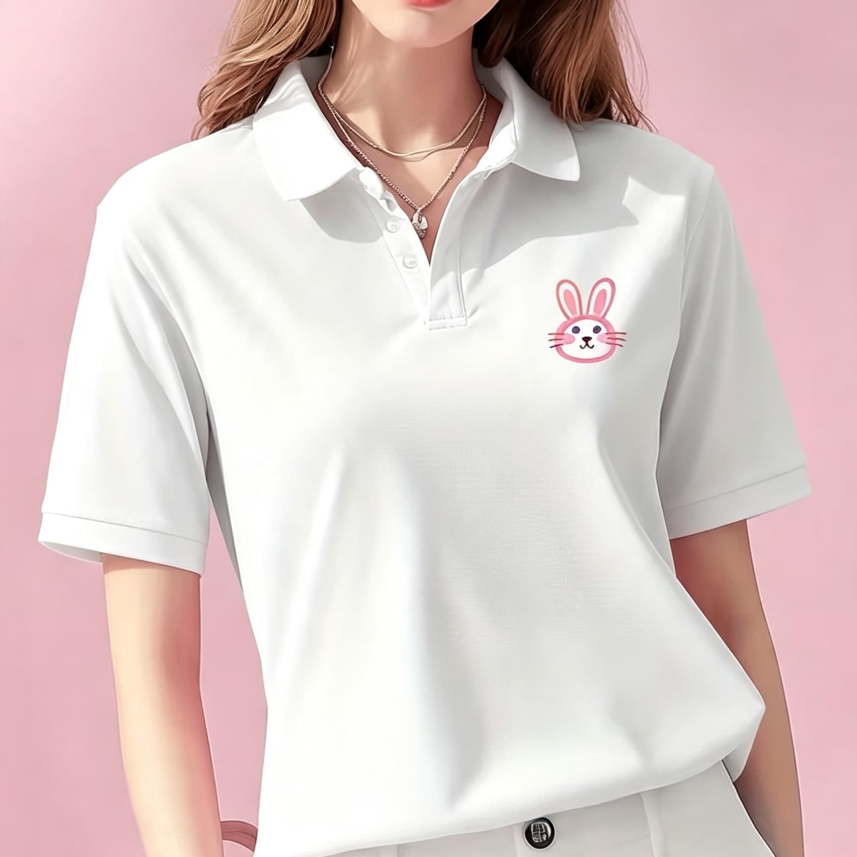 Men Formal Wear Top - Camisa Polo Unissex Preta com Gola