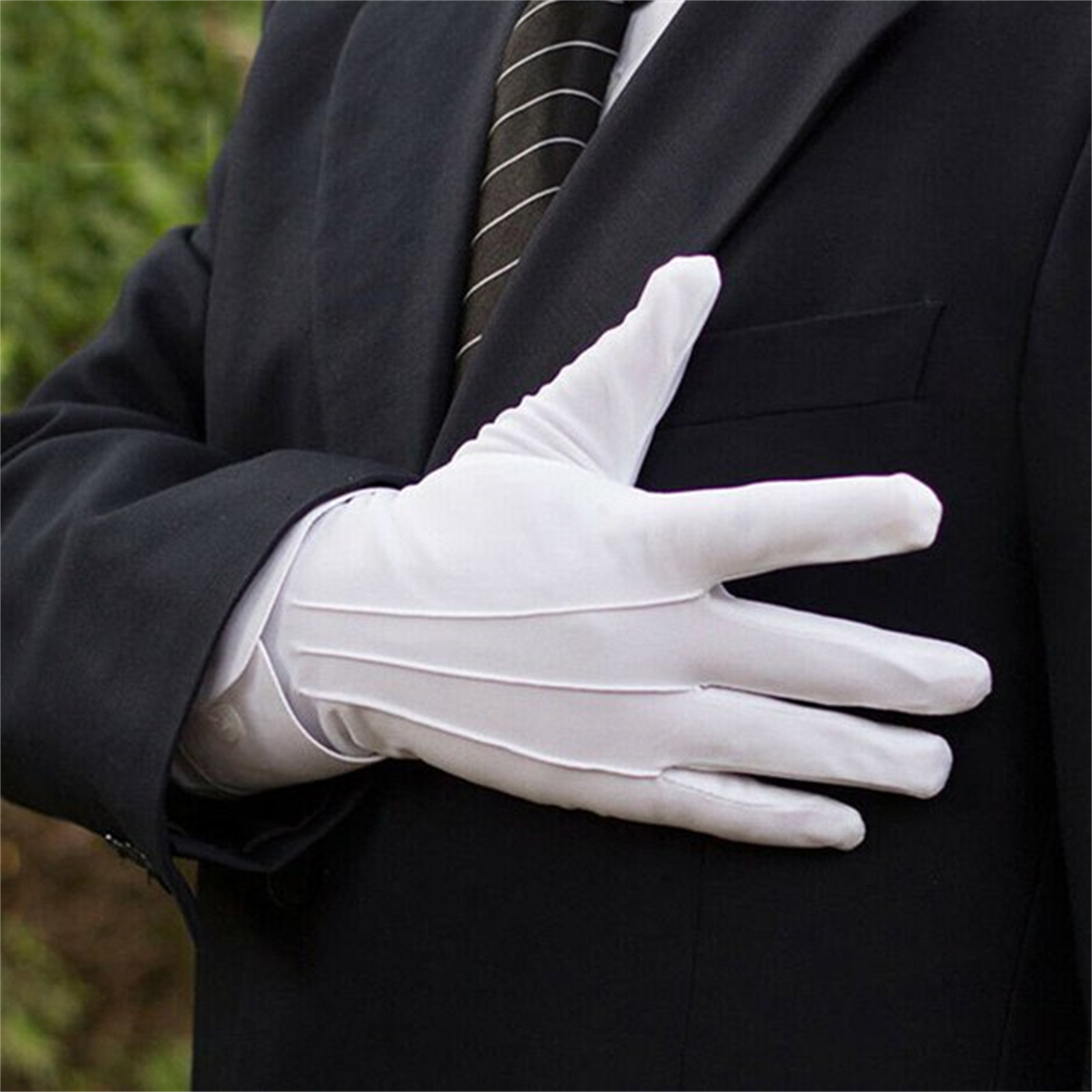 Formal Wear Gloves Men - Luvas de algodão branco masculino formal