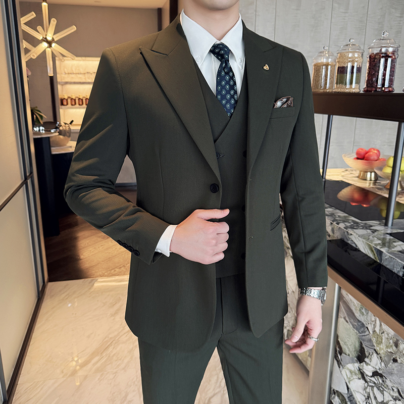 Terno masculino de três peças  - Men Formal Wear Top avaliação e preço