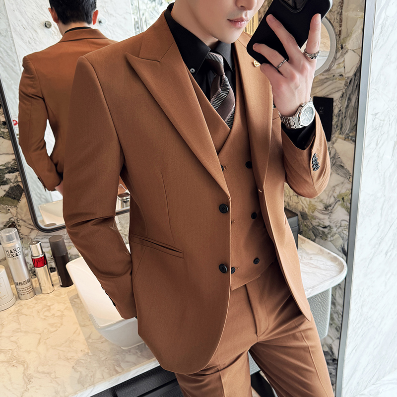 Terno masculino de três peças  - Men Formal Wear Top avaliação e preço