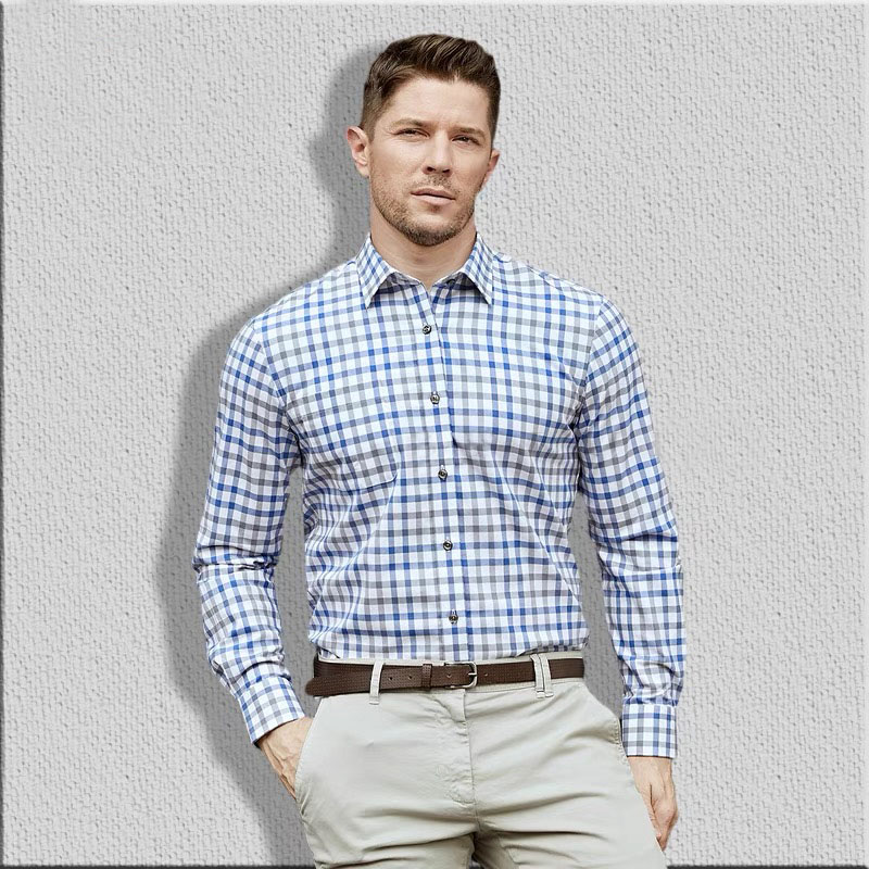 Camisa de manga longa masculin - Men Formal Wear Top avaliação e preço
