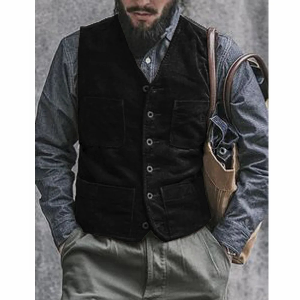 Colete Masculino de Veludo Cot - Men'S Gothic Formal Wear avaliação e preço