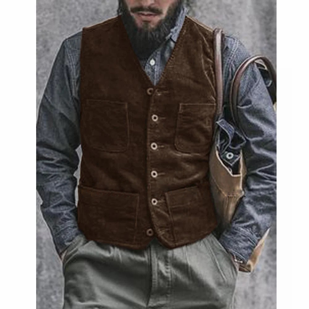 Colete Masculino de Veludo Cot - Men'S Gothic Formal Wear avaliação e preço