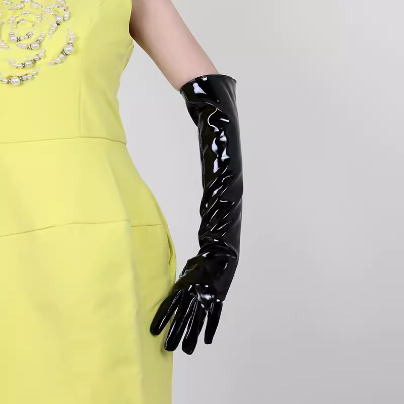 Luva Longa Feminina de Couro P - Formal Glove Leather avaliação e preço