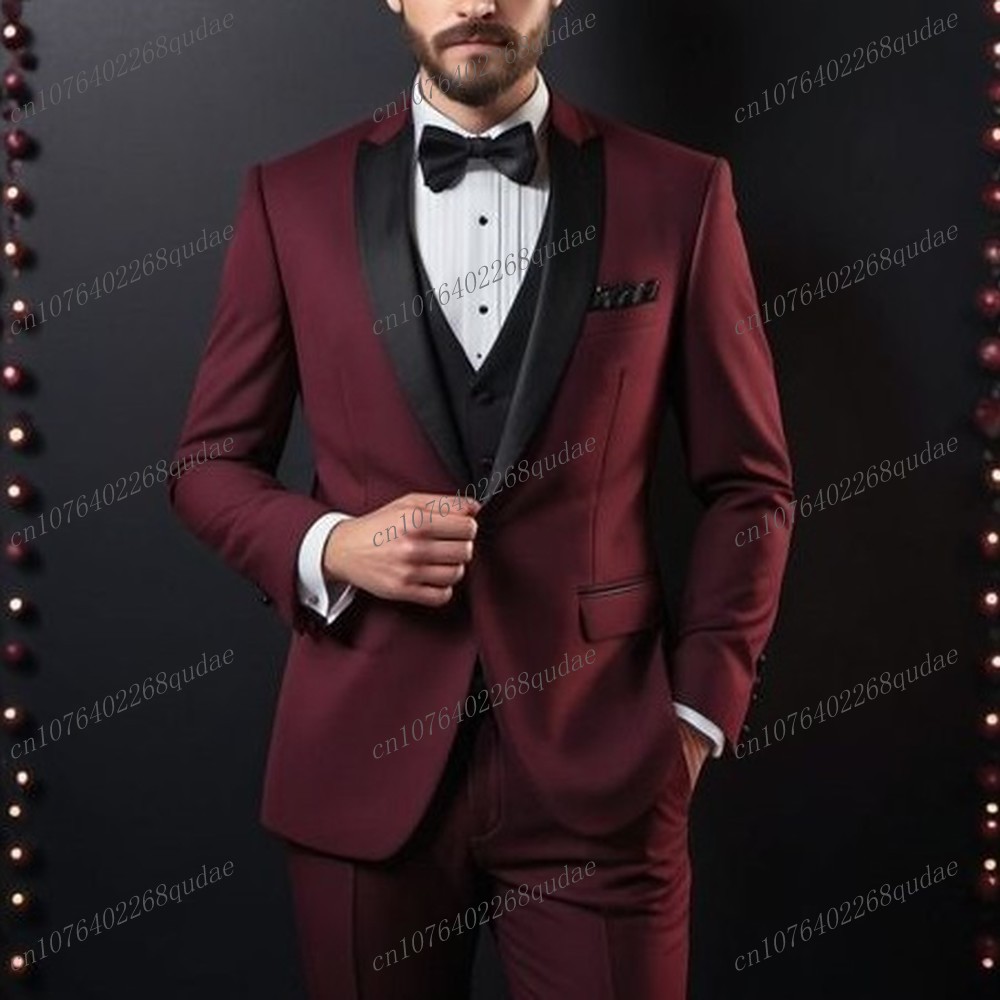 Roxo e preto formal terno masc - Men Formal Wear Purple avaliação e preço