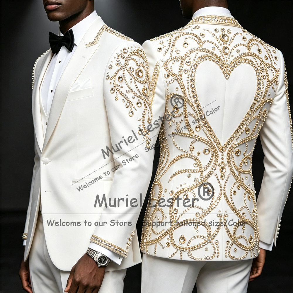Conjunto de 3 Peças: Terno Mas - Men Formal Wear Pants avaliação e preço
