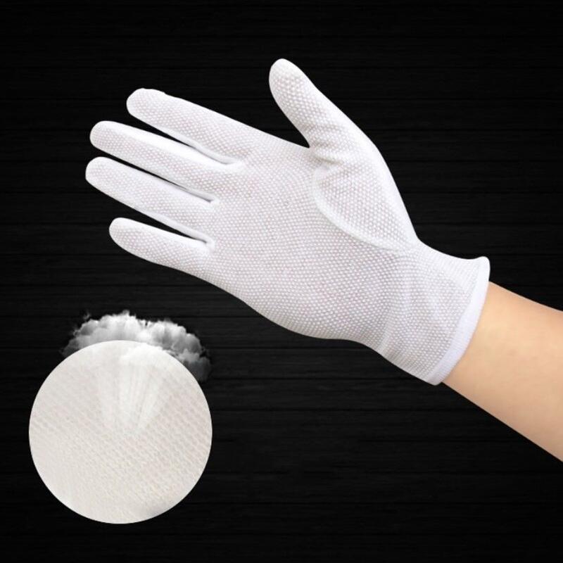 4 pares luvas de algodão branc - Formal Wear Gloves Men avaliação e preço