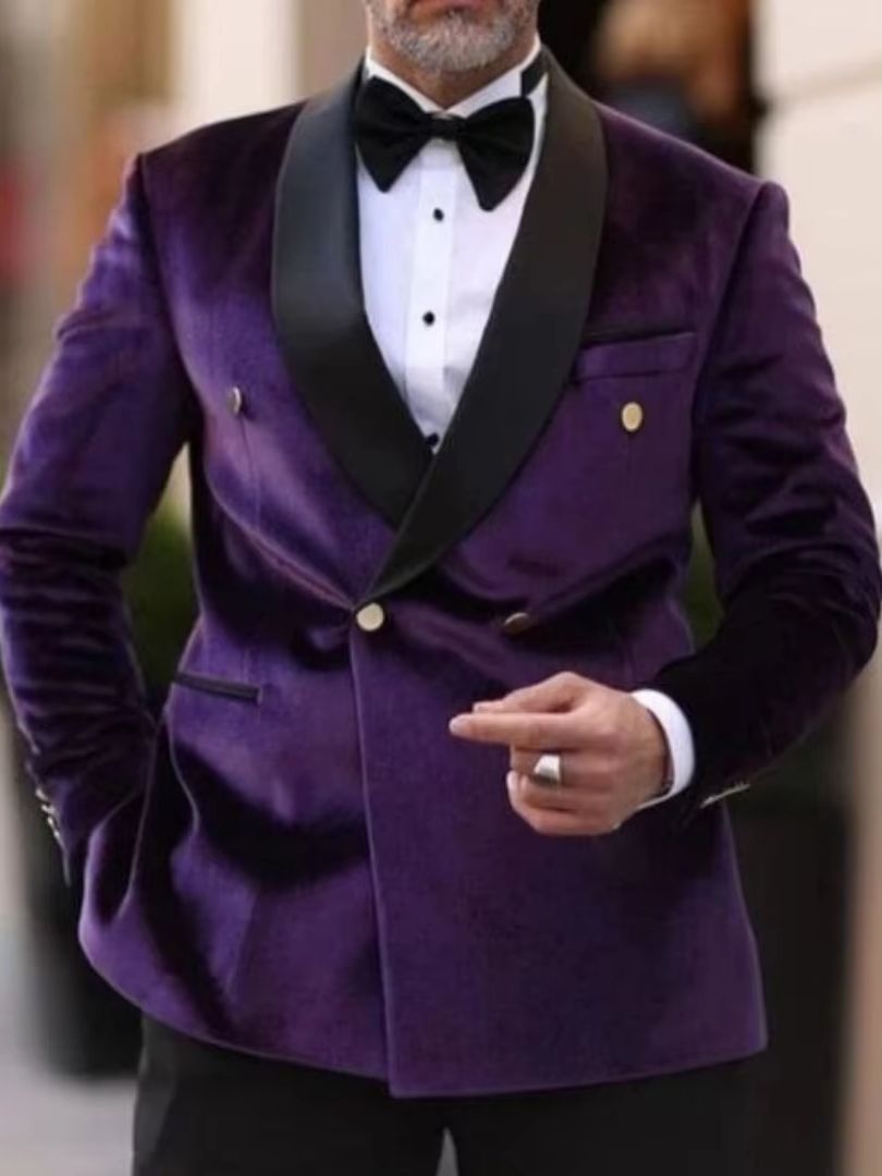 Blazer de Veludo para Casament - Men Formal Wear Top avaliação e preço