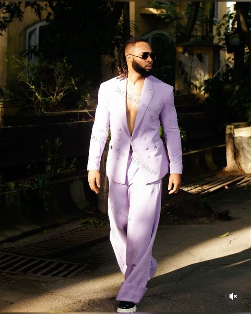 Conjunto de ternos masculinos  - Men Formal Wear Purple avaliação e preço