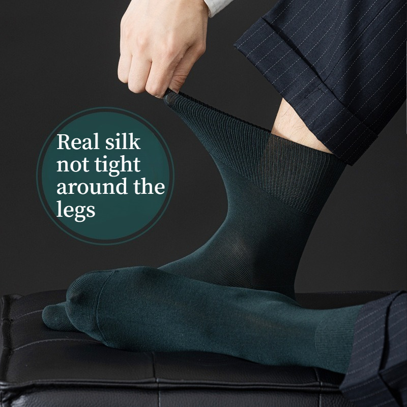 Meias de Seda Real para Homens - Men Formal Wear Top avaliação e preço