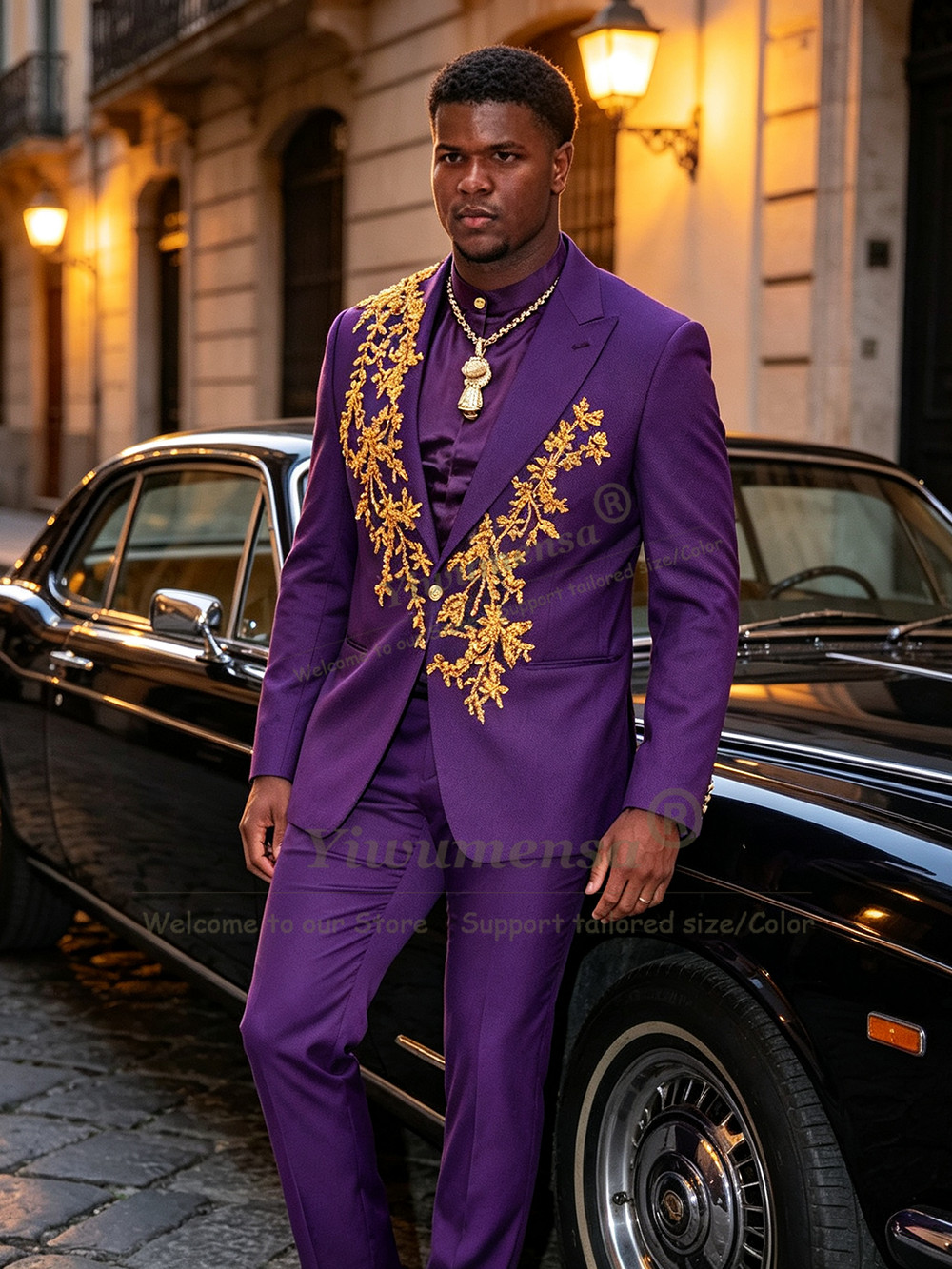 Ternos Masculinos Roxos de Des - Men Formal Wear Purple avaliação e preço