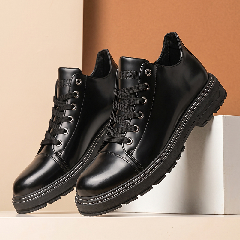 Sapatos masculinos de couro pr - Men'S Formal Wear avaliação e preço