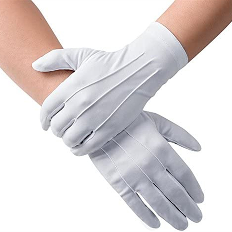 4 pçs luvas de algodão branco  - Formal Wear Gloves Men avaliação e preço