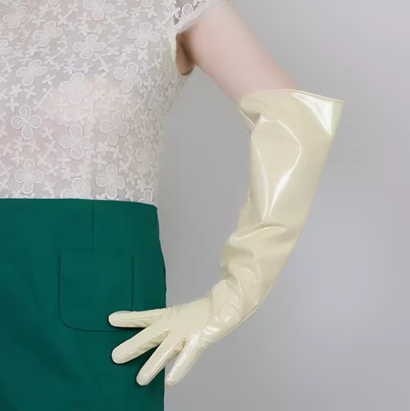 Luva Longa Feminina de Couro P - Formal Glove Leather avaliação e preço