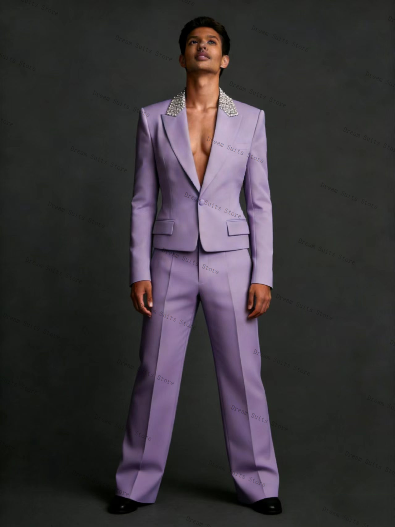 Conjunto de Terno Masculino Cr - Men Formal Wear Purple avaliação e preço