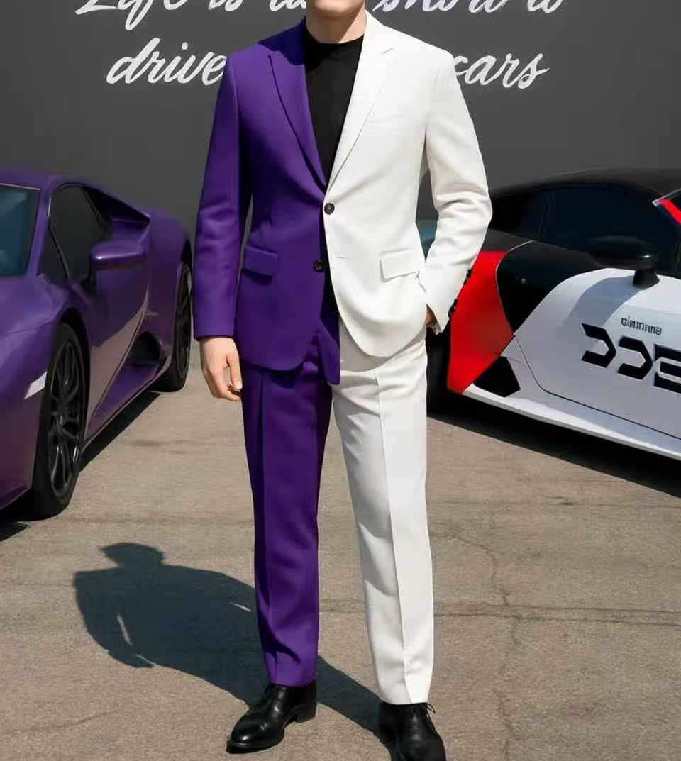 Conjunto de terno masculino ro - Men Formal Wear Purple avaliação e preço