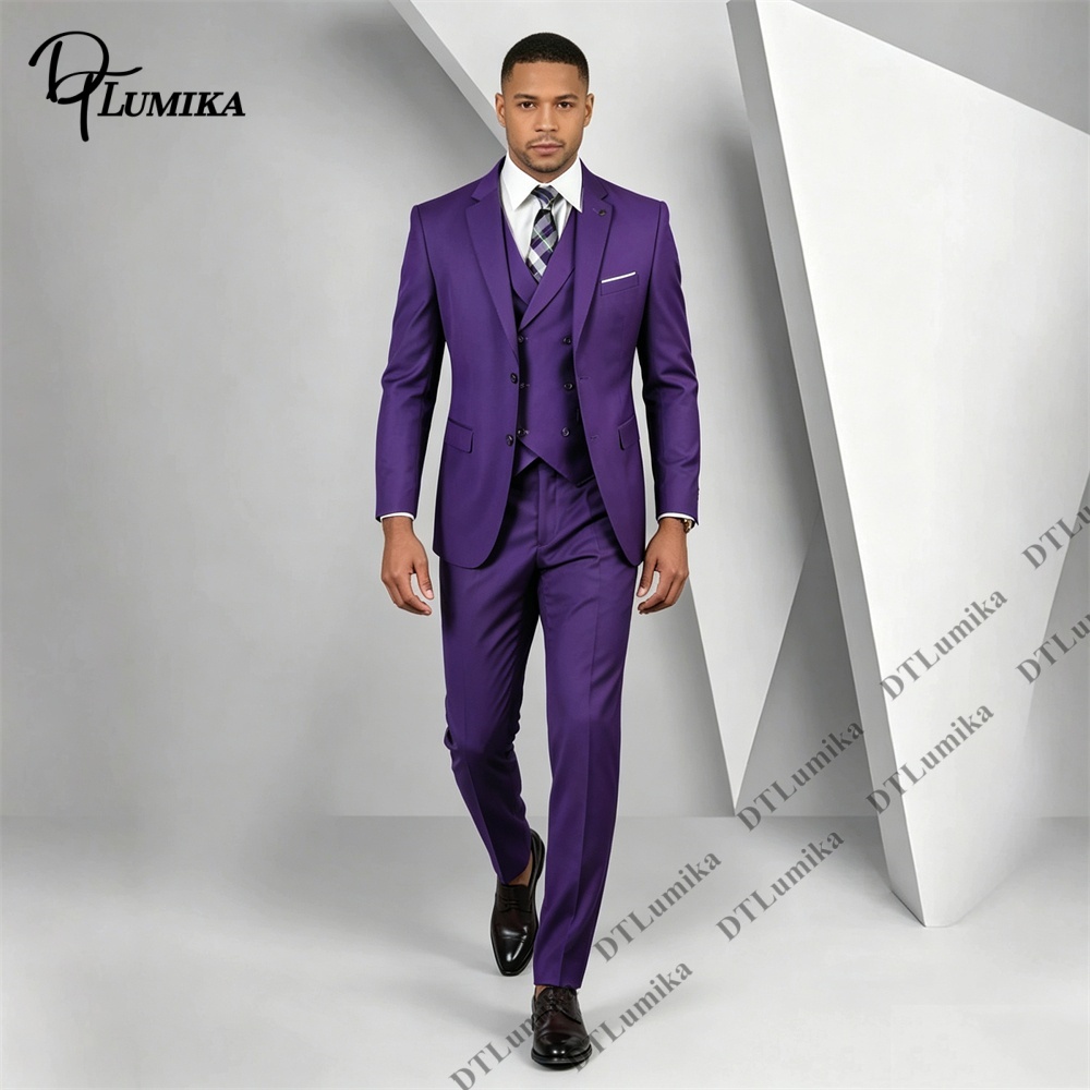 Conjunto de Terno Masculino Ro - Men Formal Wear Purple avaliação e preço