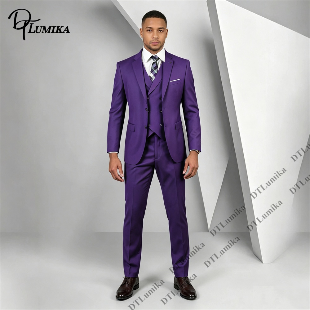 Conjunto de Terno Masculino Ro - Men Formal Wear Purple avaliação e preço